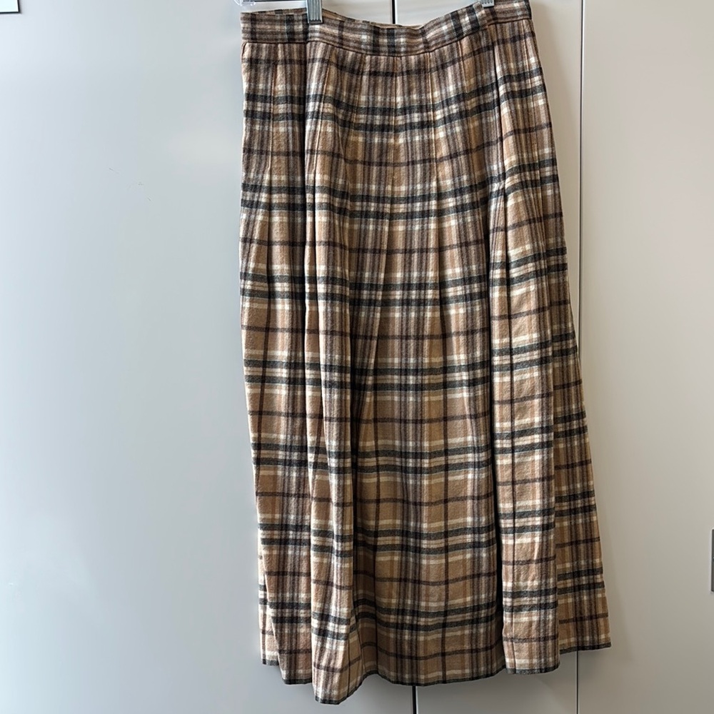 Talbots Tan Pleated Maxi Skirt for Work